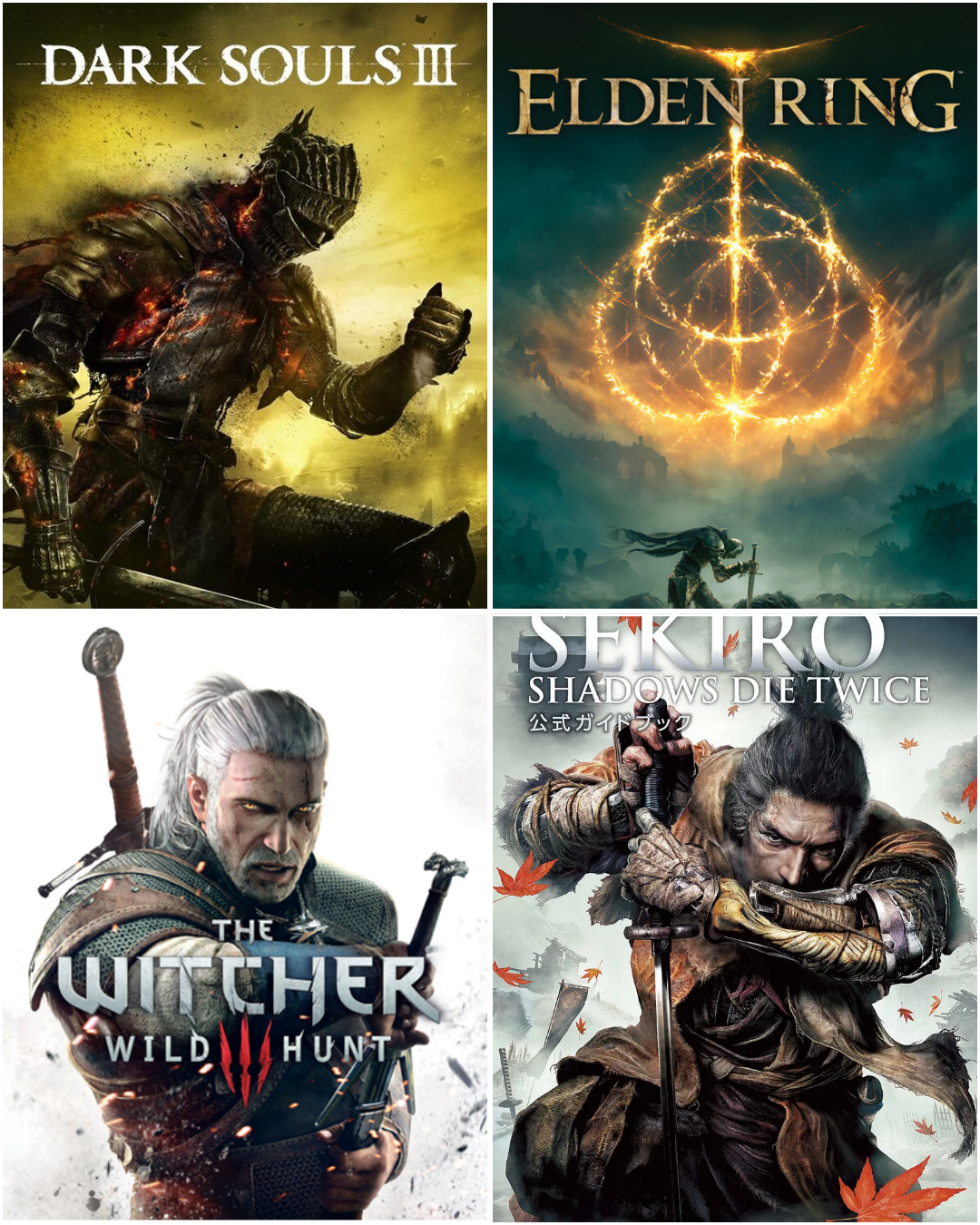 Combo Dark Souls 3 Elden Ring Sekiro Witcher 3