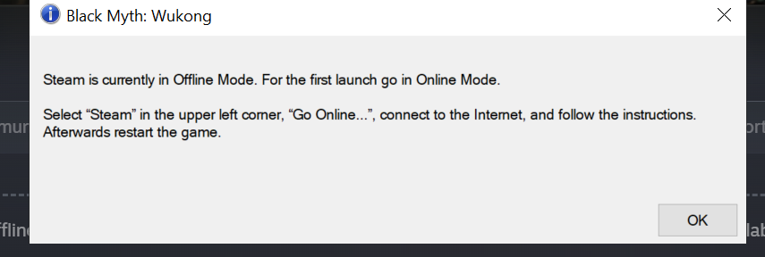 Lỗi first launch go online