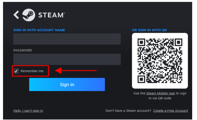 Đăng nhập Steam